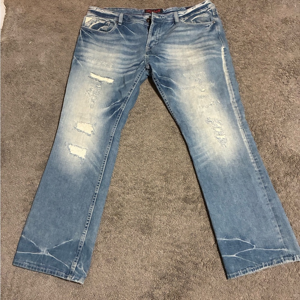 Cult of Individuality Light Blue Distressed Jeans